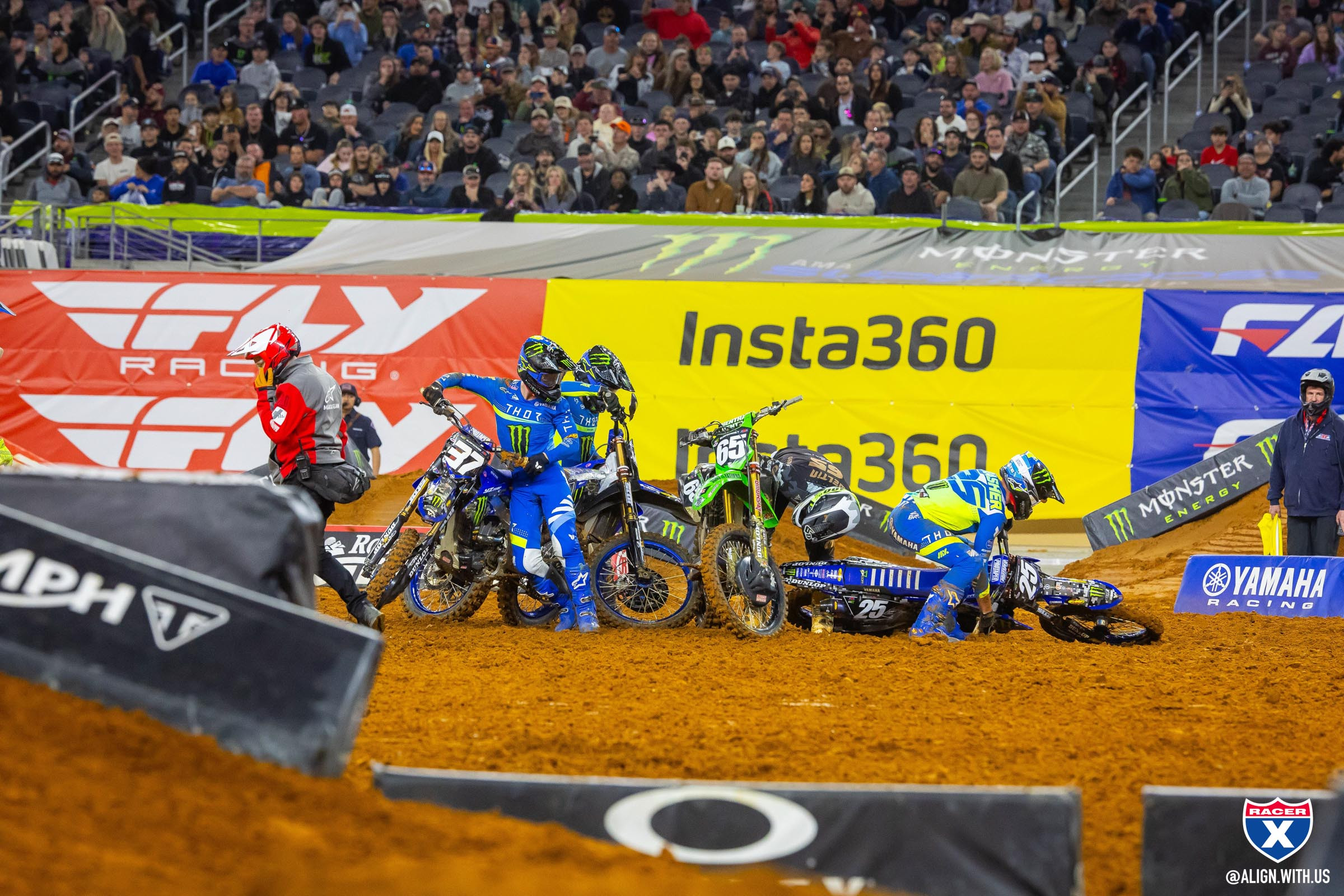 Brown wins Arlington 250SX after first-turn pileup