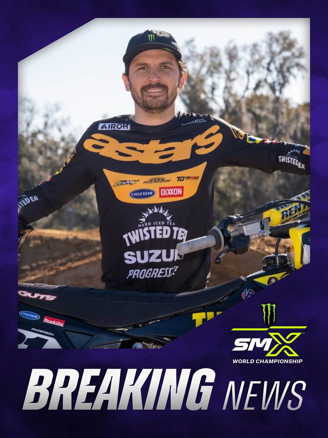 Twisted Tea Suzuki: Anderson to miss Daytona Supercross